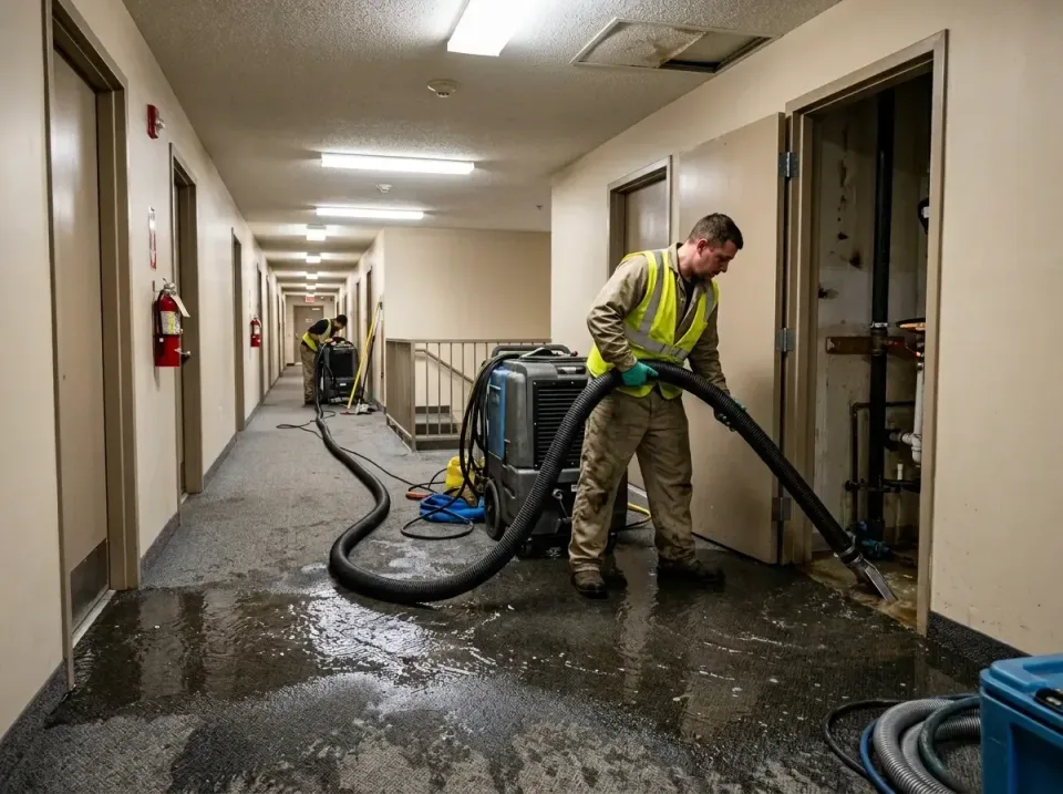multi-unit-apartment-hallway-f-005 — frequently asked questions, Emergency Burst Pipe Water Extraction & Removal in New Eagl…
